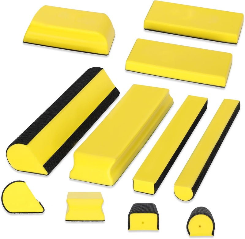 Werhoo Sanding Blocks Auto Body, auto body sanding block, Hand Sanding Block Set 7pcs, Sanding Blocks Auto Body Replaces 3M Sanding Block, fit for Woodworking, Automotive Body and Crafts Polishing - Image 1